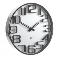 Dizajnové nástenné hodiny Future Time FT7010SI Numbers 30cm Dizajnové nástenné hodiny Future Time FT7010SI Numbers 30cm